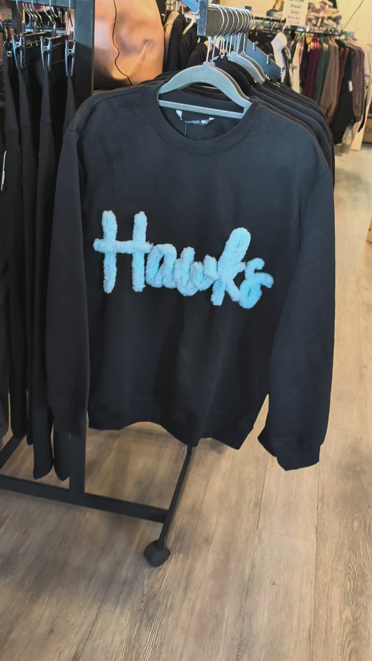 Hawks Chenille Puff Crewneck Sweatshirt