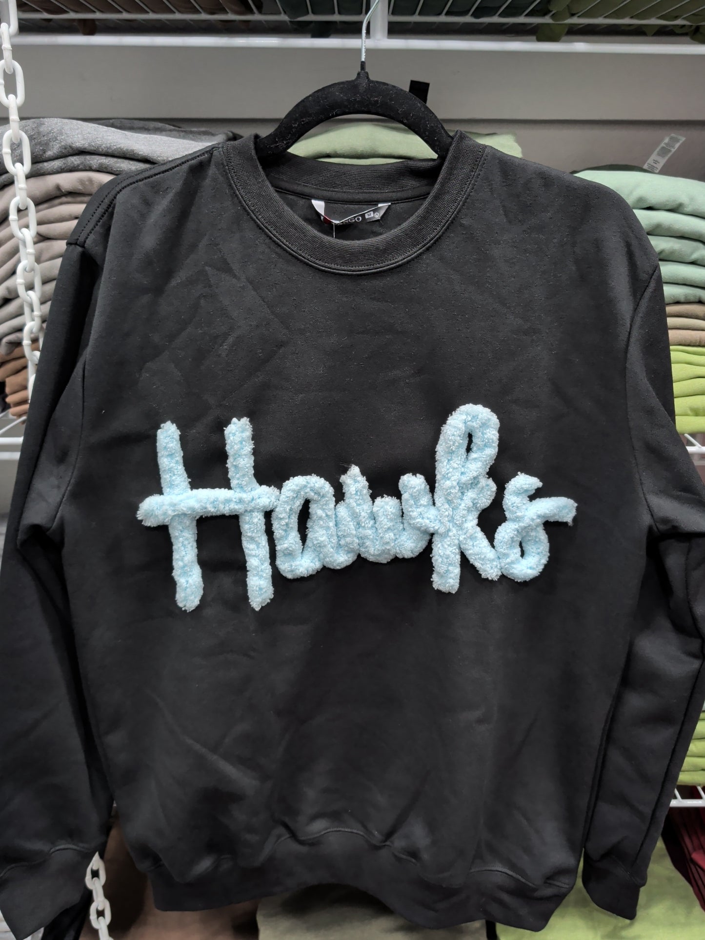 Hawks Chenille Puff Crewneck Sweatshirt