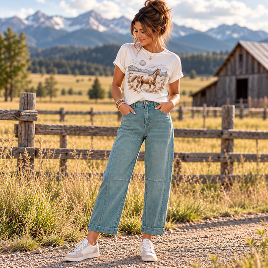 Zenana Bitterroot Barrel Leg Crop Pants