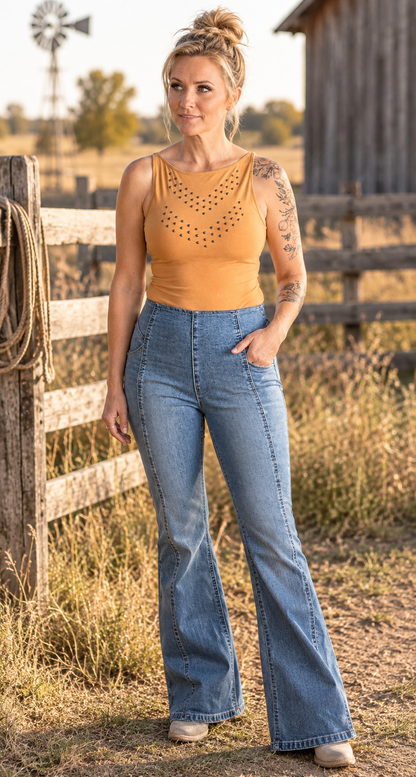 Rock and Roll Studded Body Suit