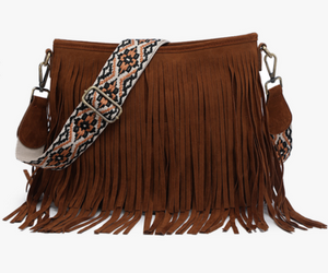 Sadie Suede Fring Boho Bag