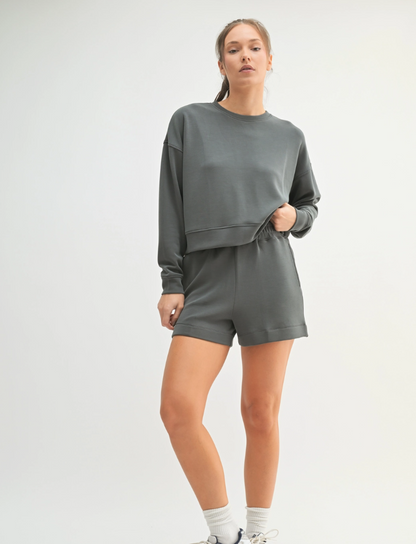 Laguna Scuba Drop Shoulder Top