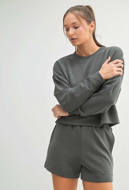 Laguna Scuba Drop Shoulder Top