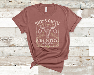 She's Gone Country Graphic T-Shirt