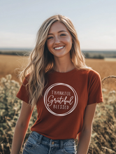 Load image into Gallery viewer, Thankful Grateful Blessed Graphic T-Shirt
