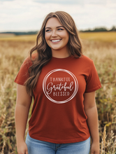 Load image into Gallery viewer, Thankful Grateful Blessed Graphic T-Shirt
