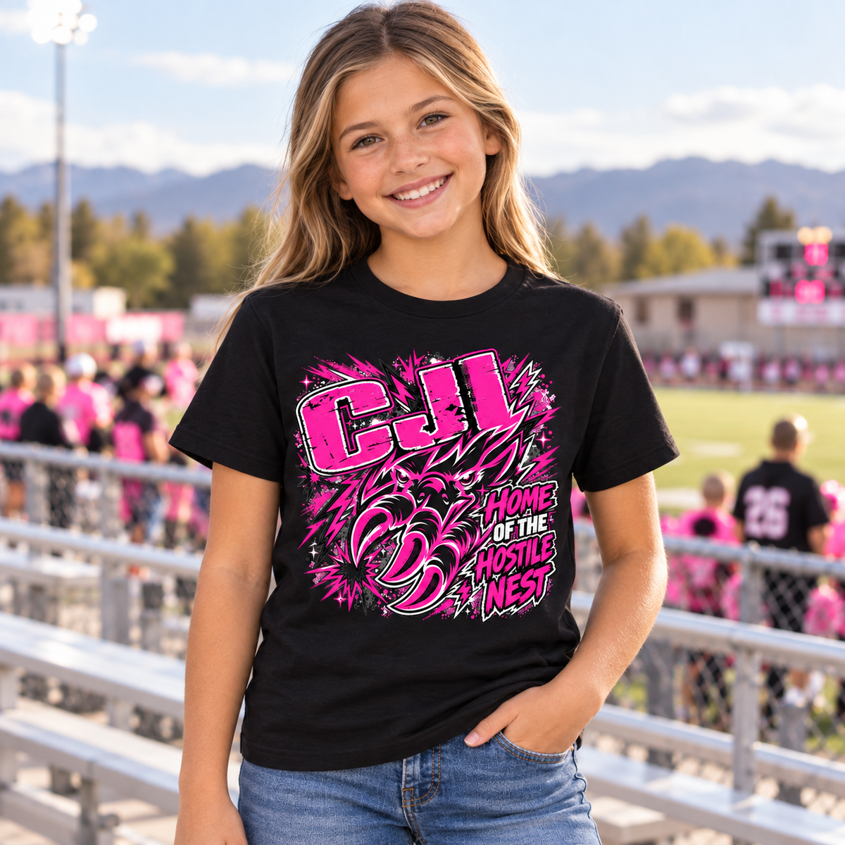 Hawks Hostile Nest Pink Out T-Shirt