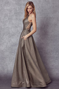 Mandi Metallic Gown