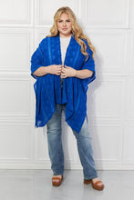 Load image into Gallery viewer, Blueberry Pom Poncho Cardigan
