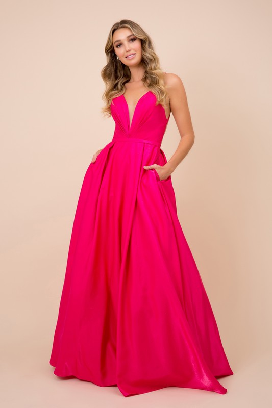 Plunge Princess Formal Gown