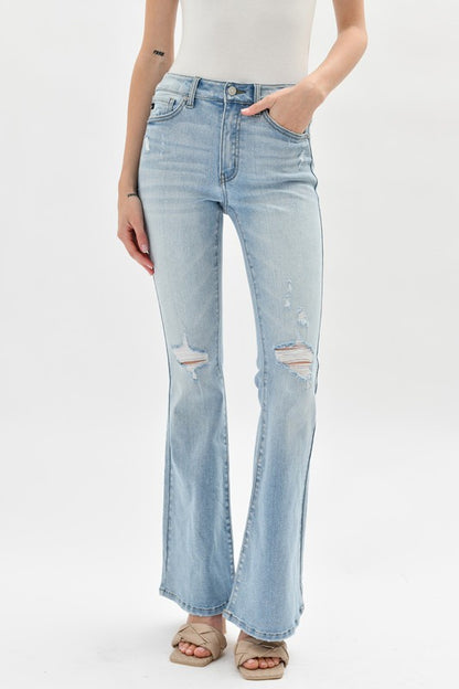 KanCan Distressed Flare Jeans