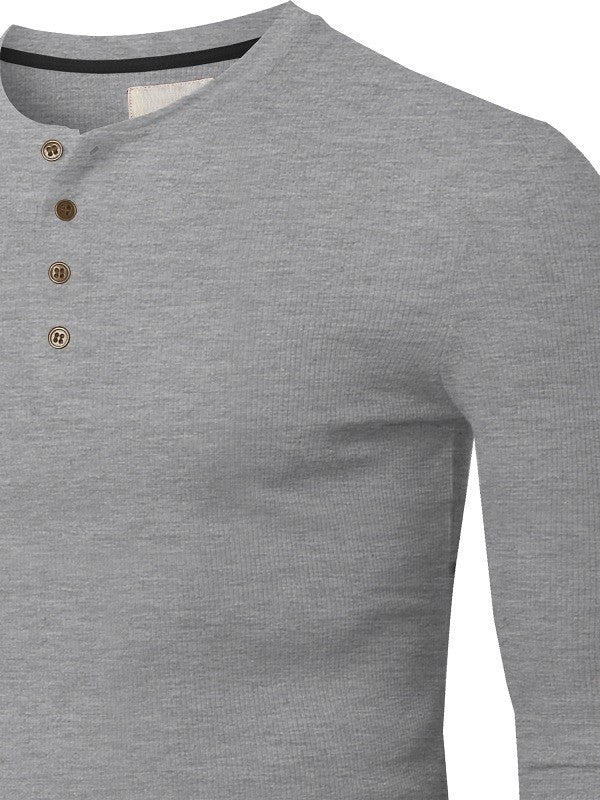 Collin Thermal Button Henley