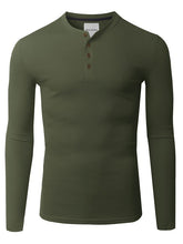 Load image into Gallery viewer, Collin Thermal Button Henley
