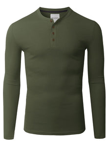 Collin Thermal Button Henley