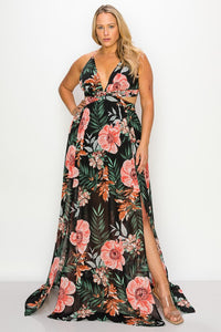 Ferra Floral Maxi Dress (Plus)