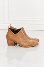 Load image into Gallery viewer, Emmy Embroidered Crossover Cowboy Bootie in Caramel
