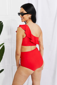 Seaside Romance Ruffle One-Shoulder Bikini