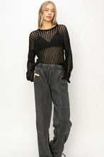 Load image into Gallery viewer, Olivia Openwork Long Sleeve Knit Top
