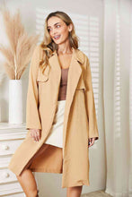 Load image into Gallery viewer, Culture Code Full Size Tied Trench Coat with Pockets
