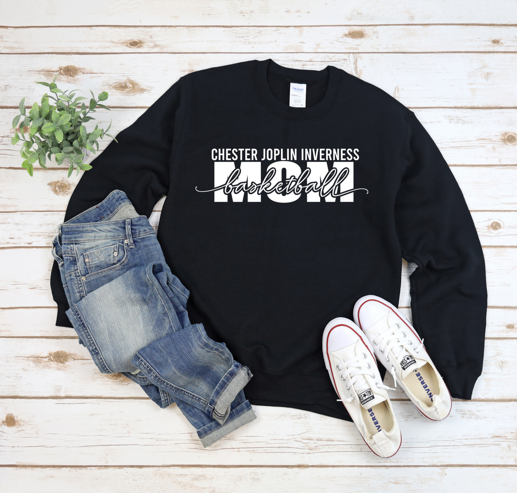 CJI Hawk Basketball Mom Crewneck Sweatshirt