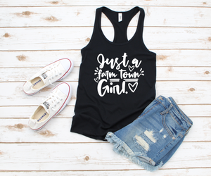 Just a Farm Town Girl Racerback Tank