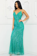 Load image into Gallery viewer, Seafoam Glitter Gown
