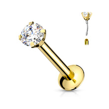 Load image into Gallery viewer, Diamond Stud Nose Ring, Labret, Cartlidge Earring
