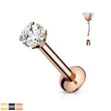 Load image into Gallery viewer, Diamond Stud Nose Ring, Labret, Cartlidge Earring
