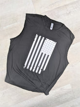 Load image into Gallery viewer, Distressed American Flag Muscle Tank
