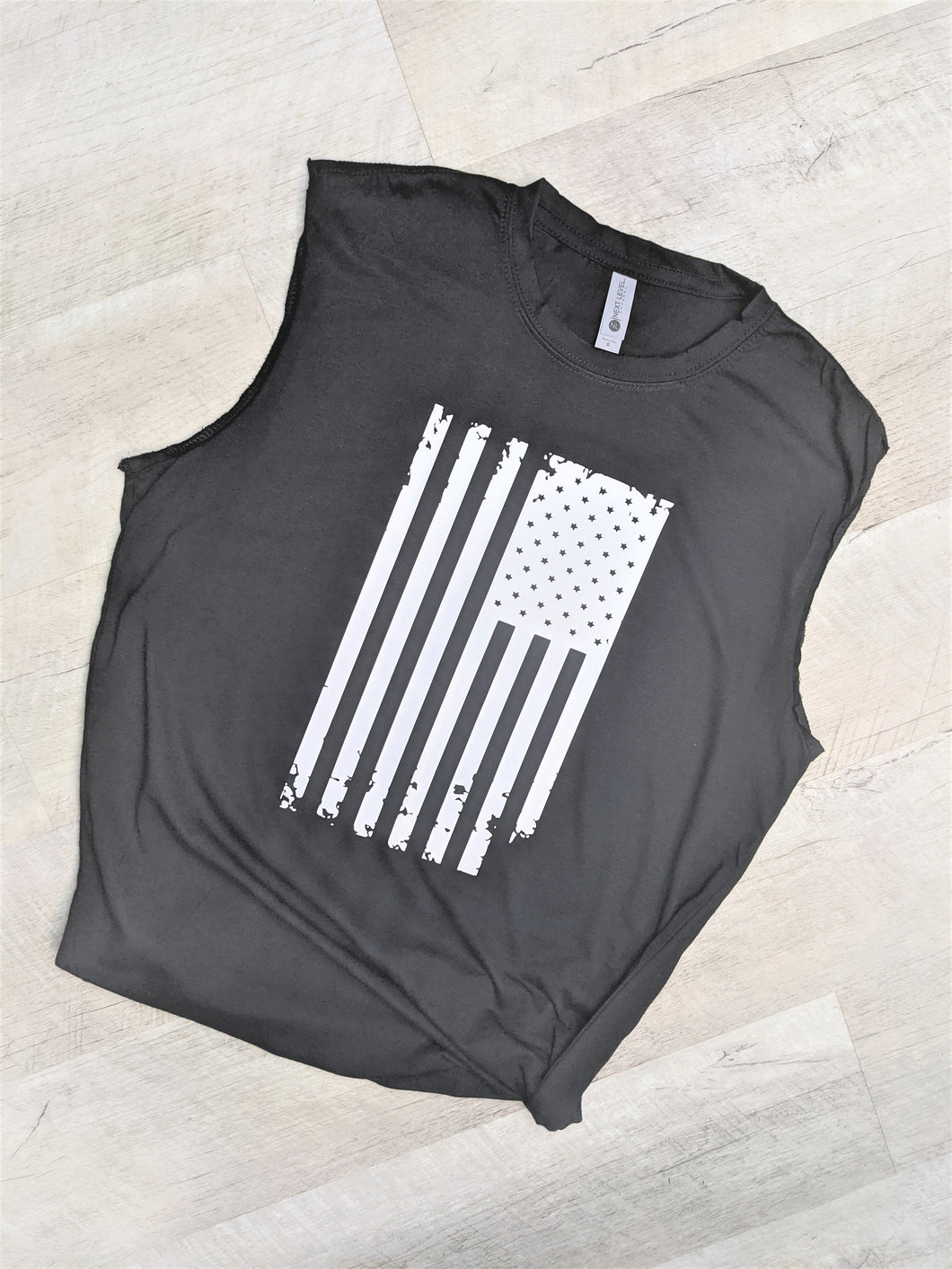 Distressed American Flag Muscle Tank
