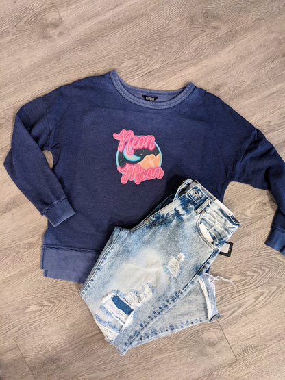 Neon Moon Mineral Wash Crew Neck