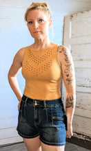 Load image into Gallery viewer, Rock and Roll Denim Dart Shorts
