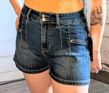 Load image into Gallery viewer, Rock and Roll Denim Dart Shorts
