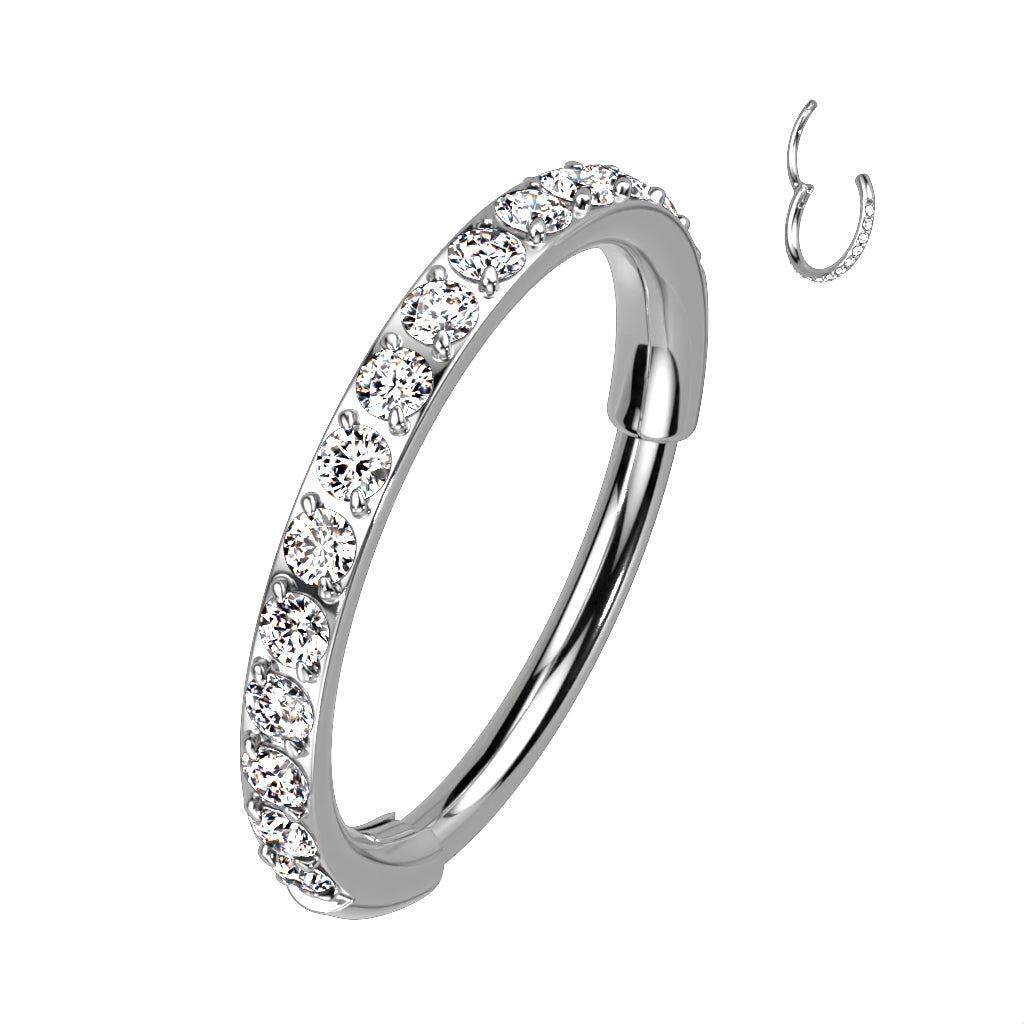 Pave Cubic Zirconia Nose Ring