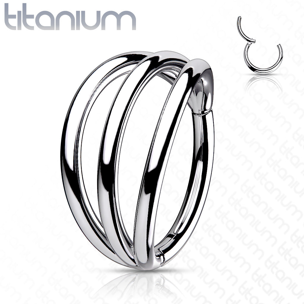 Triple Hoop Hinged Nose/Cartilage Ring
