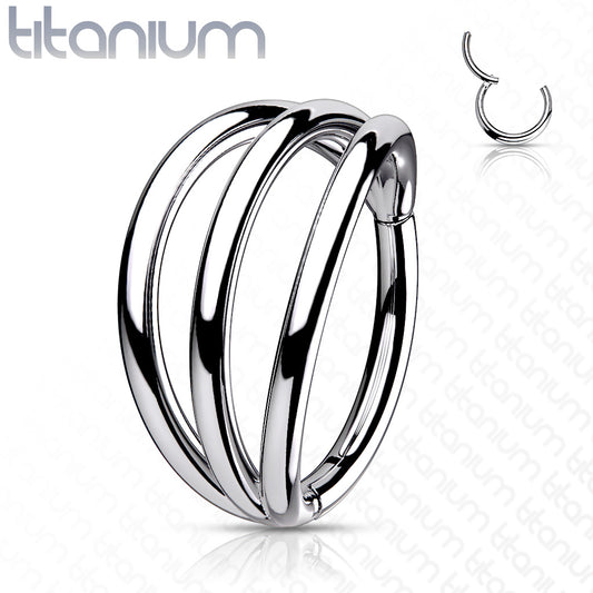 Triple Hoop Hinged Nose/Cartilage Ring