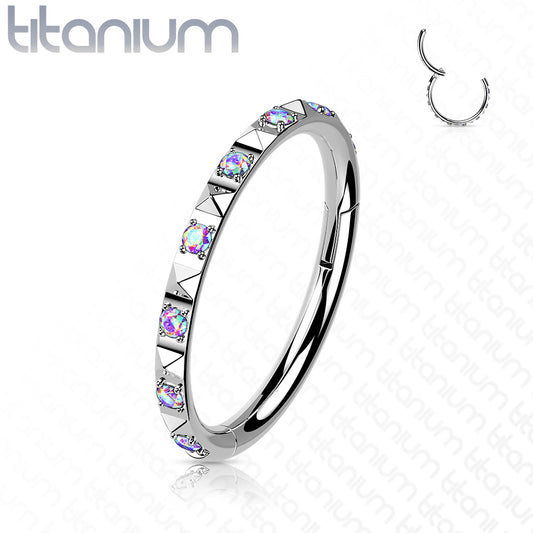 Pyramid Cut CZ Nose Ring