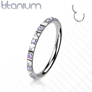 Pyramid Cut CZ Nose Ring