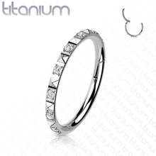 Load image into Gallery viewer, Pyramid Cut CZ Nose Ring
