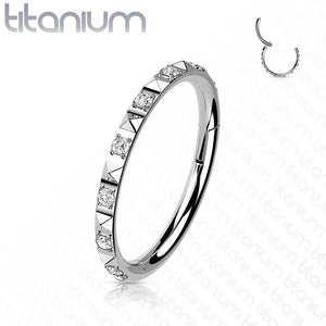 Pyramid Cut CZ Nose Ring