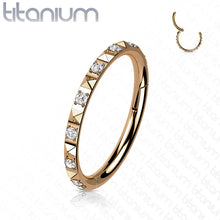 Load image into Gallery viewer, Pyramid Cut CZ Nose Ring
