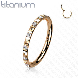 Pyramid Cut CZ Nose Ring