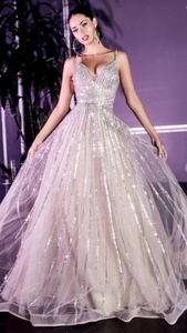 Platinum Tulle Gown