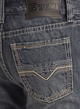Men's Rock and Roll Denim Pistol Straight Jeans