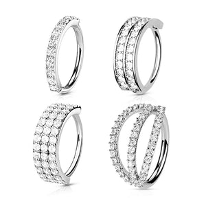 CZ Sparkle Hoop nose, lobe, helix, conch Earring