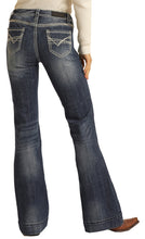 Load image into Gallery viewer, Women&#39;s Rock &amp; Roll Denim Mid Rise Trousers
