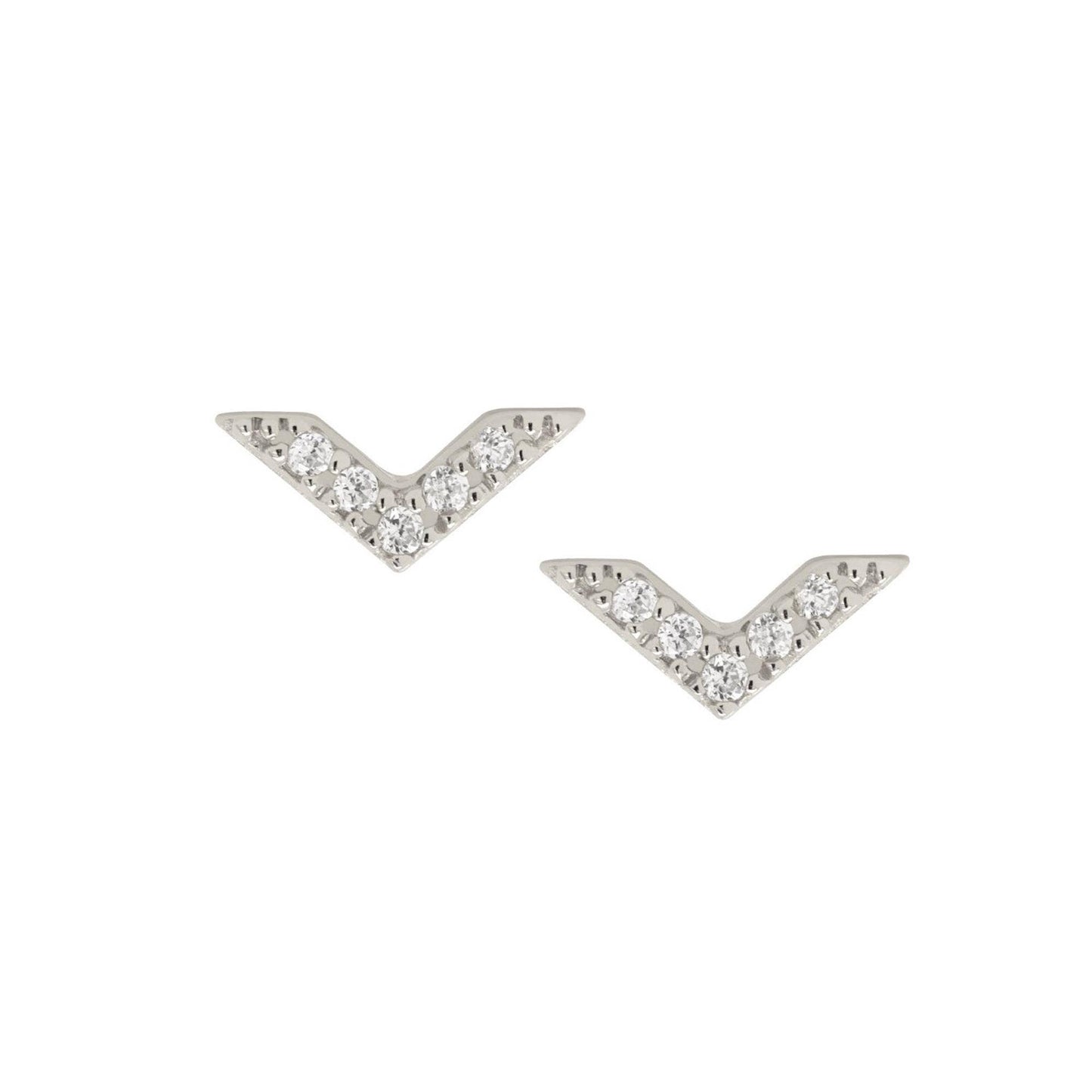 Mini Sparkle Chevron Stud