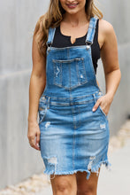 Load image into Gallery viewer, Olivia Denim Overall Mini Dress
