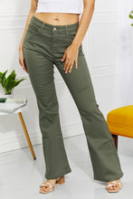 Load image into Gallery viewer, Olive Leaf High-Rise Bootcut Jeans in Olive
