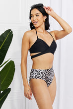 Load image into Gallery viewer, Summer Splash Halter Bikini Set in Black
